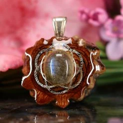 TEP Labradorite With Silver Seed Of Life Pendants