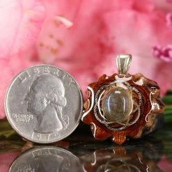 TEP Labradorite With Silver Seed Of Life Pendants