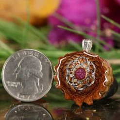 TEP Crushed Sugilite (Glows) With Silver Seed Of Life