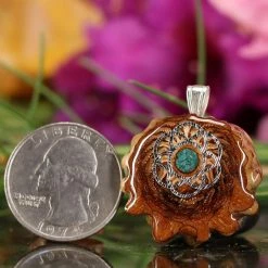 TEP Crushed Malachite (Glows) With Silver Seed Of Life