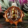 TEP Mexican Fire Agate With Silver 64 Star Tetrahedron