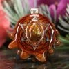 TEP Pendants Mexican Fire Agate With Silver Merkaba 2 TEP Pendants Mexican Fire Agate With Silver Merkaba