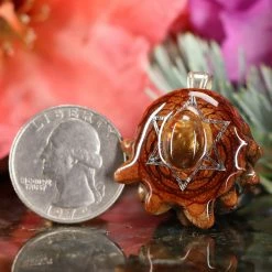 TEP Pendants Mexican Fire Agate With Silver Merkaba