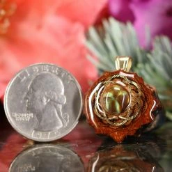 TEP Mexican Fire Agate With Gold Seed Of Life Pendants