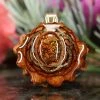TEP Pendants Mexican Fire Agate With Gold Seed Of Life