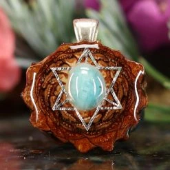 TEP Amazonite With Silver Merkaba