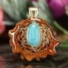 TEP Amazonite With Gold Merkaba Pendants