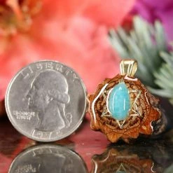 TEP Amazonite With Gold Merkaba Pendants