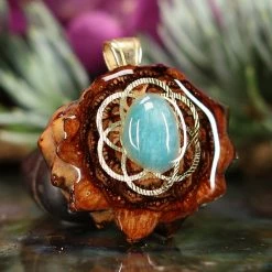 TEP Amazonite With Gold Seed Of Life