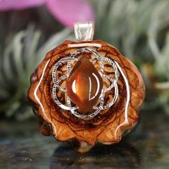 TEP Ammolite With Silver Seed Of Life