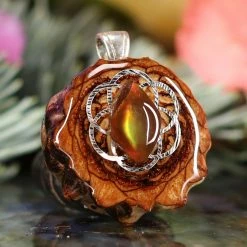 TEP Ammolite With Silver Seed Of Life