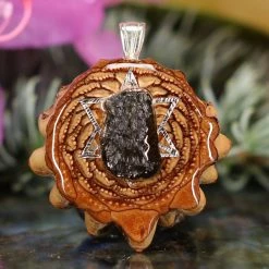 TEP Moldavite With Silver Merkaba