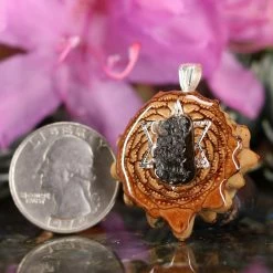 TEP Moldavite With Silver Merkaba