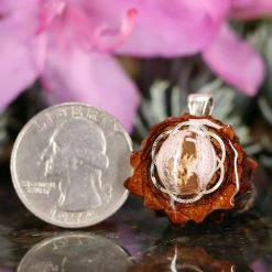 TEP Mexican Fire Opal With Silver Seed Of Life Pendants