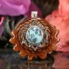 TEP Shattuckite With Silver 64 Star Tetrahedron Pendants 2 TEP Shattuckite With Silver 64 Star Tetrahedron Pendants