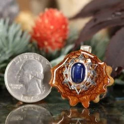 TEP Blue Kyanite With Silver 64 Star Tetrahedron