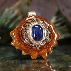 TEP Blue Kyanite With Silver 64 Star Tetrahedron