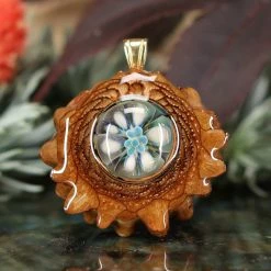 TEP Pendants Blue Phoenix Orchid Glass