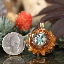 TEP Pendants Blue Phoenix Orchid Glass