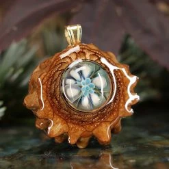 TEP Pendants Blue Phoenix Orchid Glass