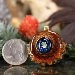 TEP Blue Phoenix Orchid Glass Pendants