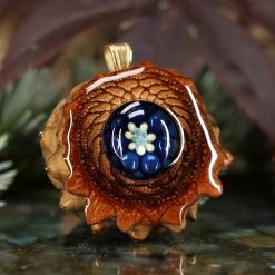 TEP Blue Phoenix Orchid Glass Pendants