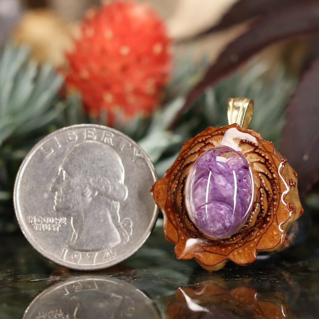 TEP Charoite Pendants 4 TEP Charoite Pendants