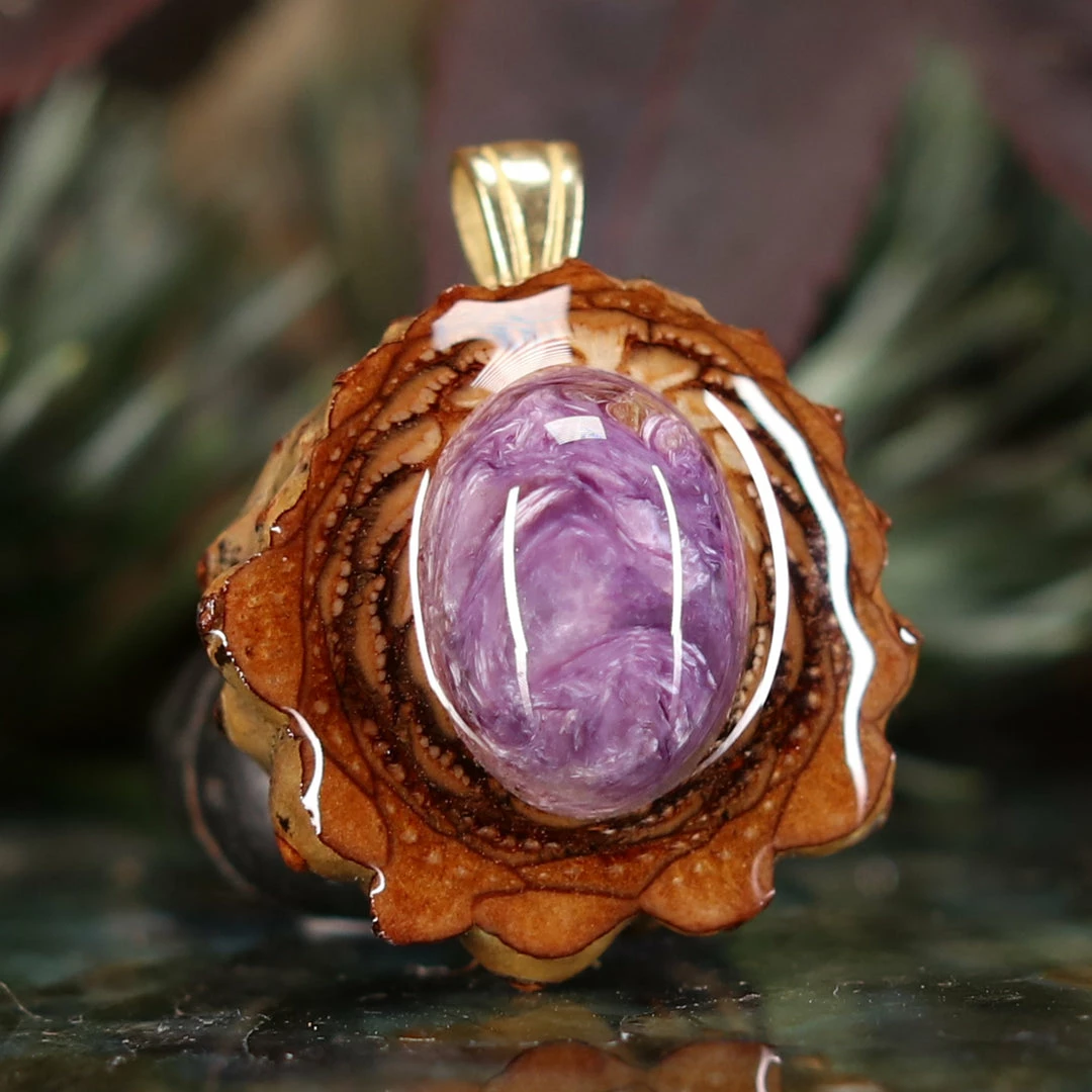 TEP Charoite Pendants 5 TEP Charoite Pendants