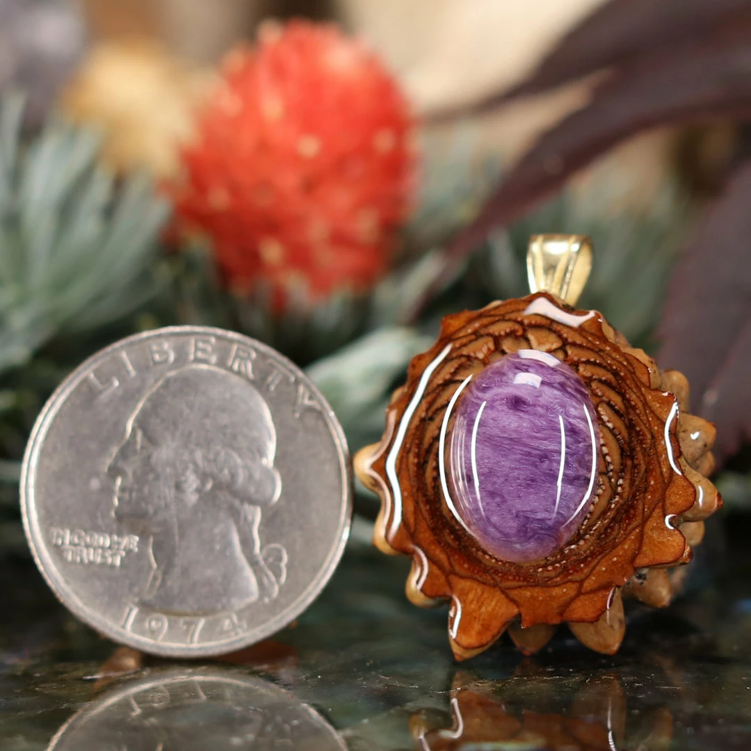 TEP Pendants Charoite 4 TEP Pendants Charoite