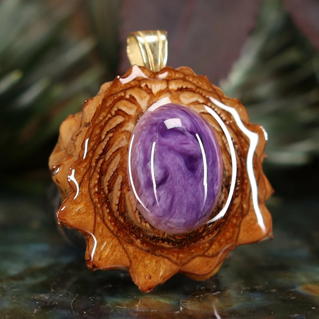 TEP Charoite Pendants 5 TEP Charoite Pendants