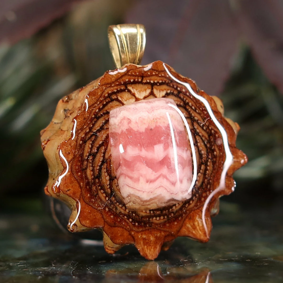 TEP Rhodochrosite Pendants 5 TEP Rhodochrosite Pendants