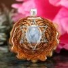 TEP Aquamarine With Silver Merkaba Pendants