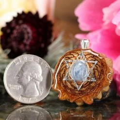TEP Aquamarine With Silver Merkaba Pendants