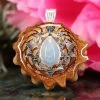 TEP Aquamarine With Silver Sri Yantra