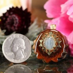 TEP Aquamarine With Gold Sri Yantra