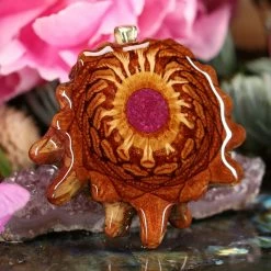 TEP Pendants Crushed Sugilite (Glows) 7 TEP Pendants Crushed Sugilite (Glows)