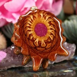 TEP Pendants Crushed Sugilite (Glows) 7 TEP Pendants Crushed Sugilite (Glows)