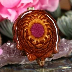 TEP Crushed Sugilite (Glows) Pendants