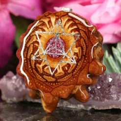 TEP Crushed Sugilite (Glows) With Silver Merkaba