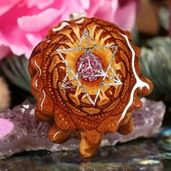 TEP Crushed Sugilite (Glows) With Silver Merkaba