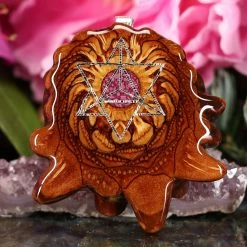 TEP Pendants Crushed Sugilite (Glows) With Silver Merkaba