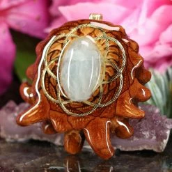 TEP Pendants Aquamarine With Gold Seed Of Life 6 TEP Pendants Aquamarine With Gold Seed Of Life