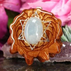 TEP Pendants Aquamarine With Silver Merkaba