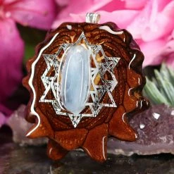 TEP Pendants Aquamarine With Silver 64 Star Tetrahedron