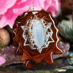 TEP Pendants Aquamarine With Silver 64 Star Tetrahedron