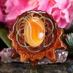 TEP Pendants Carnelian With Gold Seed Of Life