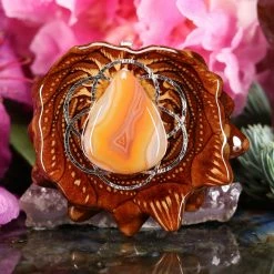 TEP Pendants Carnelian With Silver Seed Of Life