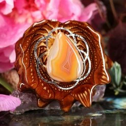 TEP Pendants Carnelian With Silver Seed Of Life