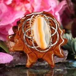 TEP Carnelian With Silver Seed Of Life Pendants