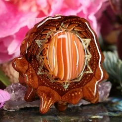 TEP Carnelian With Gold 64 Star Tetrahedron Pendants 7 TEP Carnelian With Gold 64 Star Tetrahedron Pendants